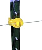 Zareba ITY-Z Standard Snug-fitting T-Post Insulator, Yellow, 25 per Bag