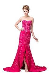 Strapless Charmeuse/Satin Off the Shoulder Backless Mesh Beaded  Evening Dress  With Rhinestones