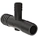 Thogus Polyethylene Tube Fitting, Tee, Black, Barbed