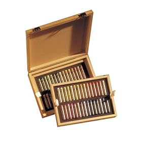 【クリックで詳細表示】レンブラント ソフトパステル 60色セット 風景画用 木箱入