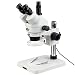 AmScope 3.5X-180X Inspection Trinocular Zoom Stereo Microscope + 144-LED Compact Light