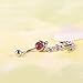 Crystal Rhinestone Anchor Dangle Navel Belly Button Barbell Ring Body Piercing
