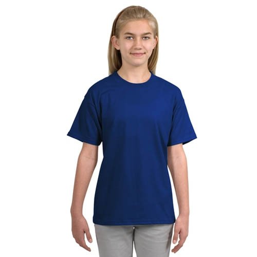 Port & Company Youth 50/50 Cotton/Poly T-Shirt, Royal, X-Small (4)