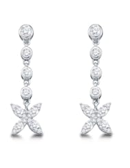 0.77 cttw. Diamond Fashion Earrings 10K White Gold