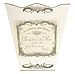 Romantic Decor and More Retro Vintage Wastebasket E13 Trash Can, Trash Bin, Trash Basket ~ Shabby Chic Ivory Enamel with Vintage French Perfume Label.