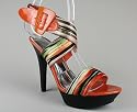 MULTI STRIPE CROSS FRONT HEEL