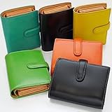 カラフルコードバン蛇腹二つ折り財布★鮮やかな別注カラーの贅沢な一品♪