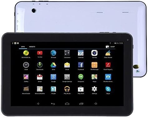 MMOO 10.1 Quad Core Google Android 4.4 KitKat Tablet PC 1GB RAM 16GB Nand Flash Dual Camera Bluetooth HDMI 3D Game Supported Tablet（white）