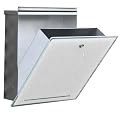 Radius Letterman 3 Edelstahl Glas weiss Briefkasten