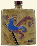 24 Oz. MARA Stoneware COLLECTIBLE Liquor Flask DECANTER Abstract BIRD Design