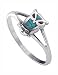 Turquoise and Coral Inay10 MM X 6 MM Owl Southwestern 1 MM Band Ring Size 5 to 9