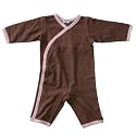 All-Natural Chocolate/petal Kimono Onepiece (0-3 months)