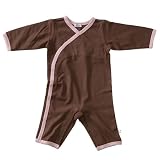 Organic Chocolate/petal Kimono Onepiece By Baby Soy (0-3 Months,