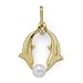 Akoya Pearl Pendant with Diamond in 14K Yellow Gold
