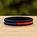 SayitBands One Combined Thin Red and Thin Blue Line Wristband