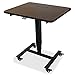 Lorell 99979 Active Office Mobile Workstation, Black,Mahogany Laminate