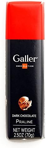 Galler Praline Dark Chocolate Bar 2.5 oz each (5 Items Per Order)
