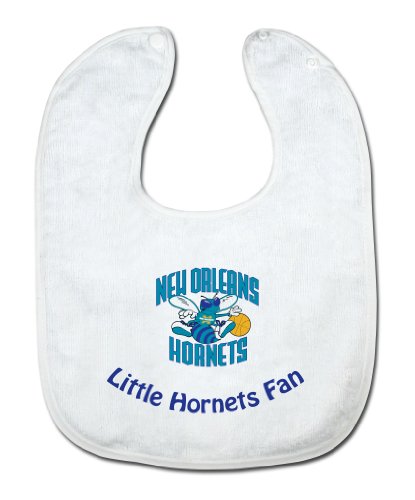 NBA New Orleans Hornets White Snap Bib with Team Logo