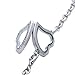 Feilaiger Glass Heart Shape Rhinestone Floating Charm Living Memory Lockets Bracelet Set - Free Link Chain