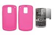 Hot Pink Silicone Gel Skin Cover Case + LCD Screen Protector for Samsung Jack i637