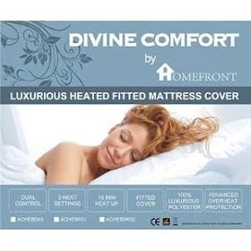 HOMEFRONT FULLY FITTED WASHABLE DOUBLE SIZE MATTRESS COVER DUAL CONTROL (193 x 137 cm)