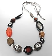 Autograph Assorted Beads Ribbon Necklace