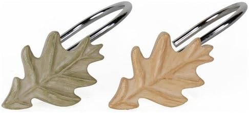 Nature's Trail Bath Collection - Set of 12 Resin Matching Shower Curtain Hook Set by Trendy Linens