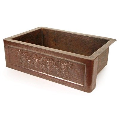 30 x 22 x 10 Tuscan Grape Copper Farmhouse Kitchen Sink Finish: Dark Smoke Copper
