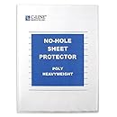 C-Line Top Loading Heavyweight Poly No-Hole Sheet Protectors, 8.5 x 11 Inches, 25 per Box (62907)