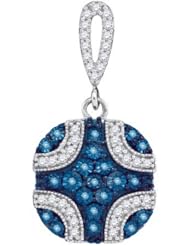 0.45CTW BLUE DIAMOND MICRO-PAVE PENDANT