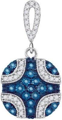 Cheap Girls Jewelry 0.45CTW BLUE DIAMOND MICRO-PAVE PENDANT For Sale