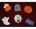 Hand Decorated Halloween Sugar Cookie, 6 Party Favors