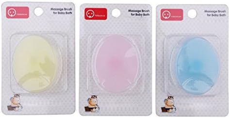 Lifemall BB Baby Wash Hair Massage Brush Infant Bath Soft Silicone Brush Dandruff Off (2 pack )