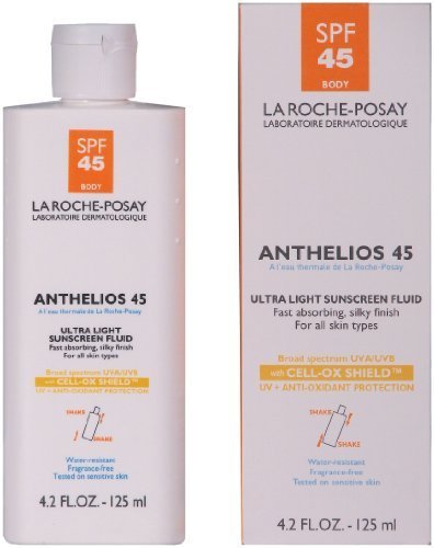 La Roche-Posay Anthelios 45 Ultra Light Sunscreen Fluid for Body with SPF 45, 4.2-Ounce