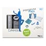 Pack : rev�tement silicone + batterie kit + sac de transport matelass�+ 2 prot�ge-poignets + �tui rangement Wii Remote + tapis de sol Wii Balance Board + podom�tre