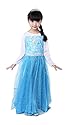 Frozen Anna Elsa Deluxe Girl's Costume Enchanting Dress (Age 6-7 ( Heights upto 55 inches or 140 cm), Elsa - Long with Cape)