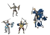 Exclusive to Amazon.co.uk. Le Toy Van - Papo Blue Knights Set (Armoured Blue Knight / King Richard Blue / King Richards Horse / Genevan Knight Blue / Bowman Blue )