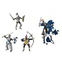 Exclusive to Amazon.co.uk.  Le Toy Van - Papo Blue Knights Set  (Armoured Blue Knight / King Richard Blue  / King Richards Horse / Genevan Knight Blue / Bowman Blue )