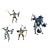 Exclusive to Amazon.co.uk.  Le Toy Van - Papo Blue Knights Set  (Armoured Blue Knight / King Richard Blue  / King Richards Horse / Genevan Knight Blue / Bowman Blue )