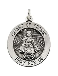 14K Yellow Gold 25.00 mm Infant Of Prague Medal