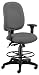 OFM 125-DK-801-GRAY Ergonomic Executive/Computer Task Chair with Drafting Kit - Gray