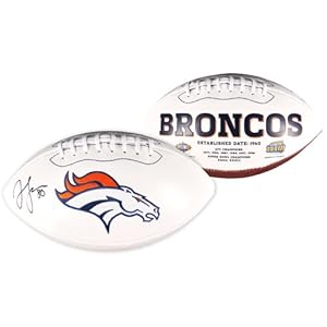 Julius Thomas Denver Broncos Autographed White Panel Football - Memories - Mounted Memories Certified