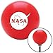American Shifter 98188 Red Shift Knob with M16 x 1.5 Insert (White NASA Logo Circle)