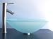1/2" Thick Frosted Square Glass Vessel Sink + Brush Nickel Faucet, Pop Up Drain & Mounting Ring