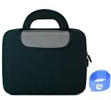 PANASONIC DVD-LS86 8.5 Portable DVD Player Case Black with Grey Hard Shell + EnvyDeal Velcro Cable Tie