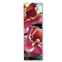 Red and White Hibiscus - Double-sided Bookmark