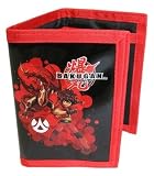 Bakugan Battle Brawlers Wallet, 3 Part Folding, Red, Character Picture