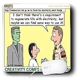 Rich Diesslins Funny KNOTS Scouting Cartoons - Creativity Comes in Many Forms - Electricity - Mouse Pads