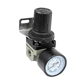 uxcell エアコンプレッサー用エアーレギュレーター　モデルAR2000-02ニューマチックレギュレーター　 1PTプレッシャーゲージ　調整可能