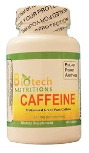 Biotech Nutritions Caffeine Maximum Potency, 200 mg, 120 tablets